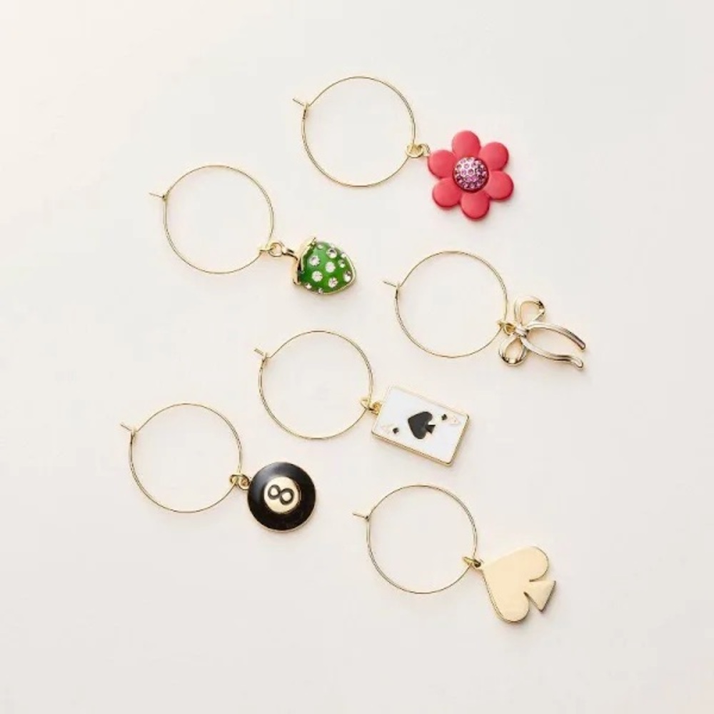 Mixed nwt Novelty Wine Charms - kate spade new york x Target Gold